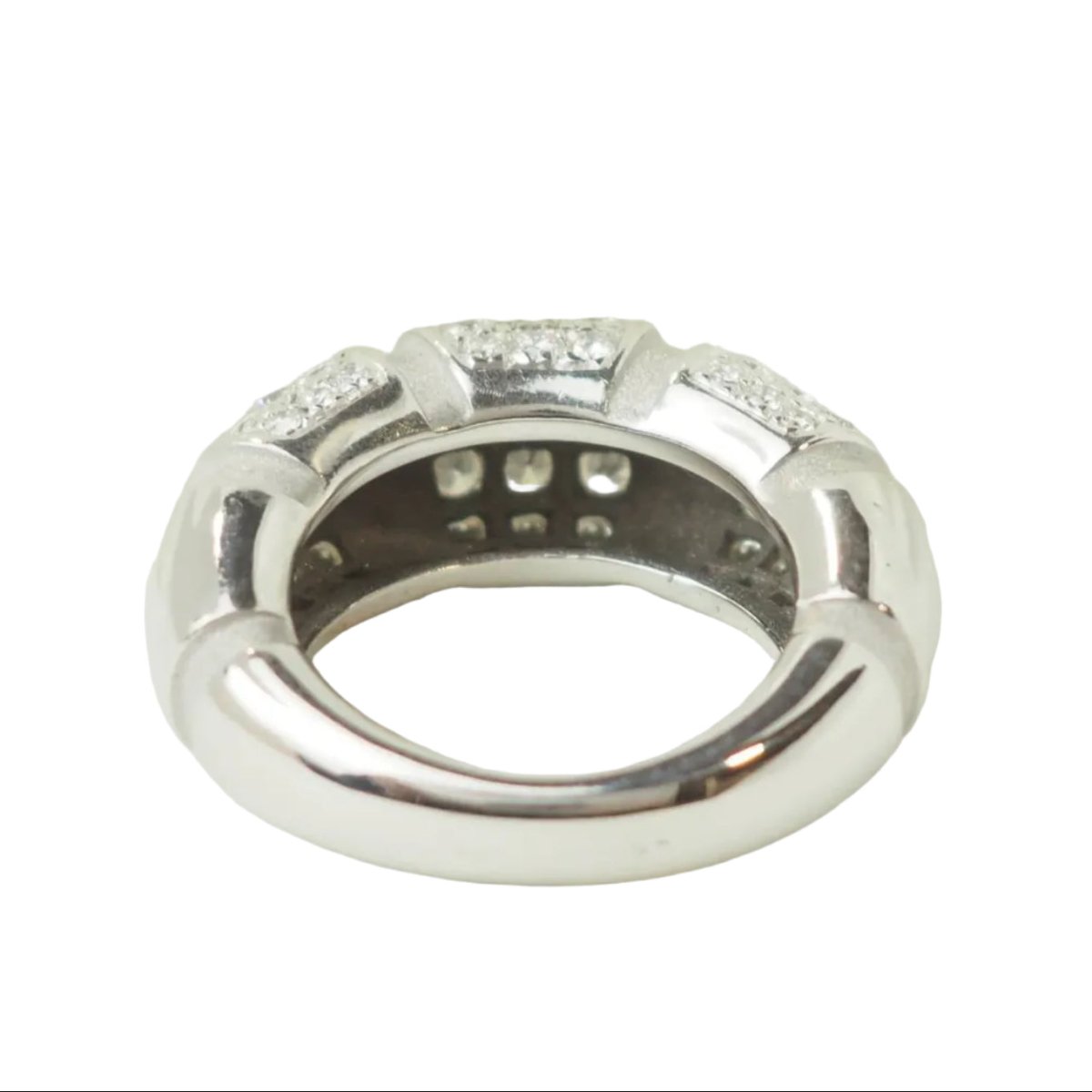 Bague Bandeau MAUBOUSSIN "Nadja" en or blanc et diamants - Castafiore