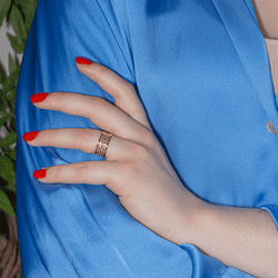 Bague Bandeau MAUBOUSSIN "Une Galerie Rue de Seine" en or jaune - Castafiore