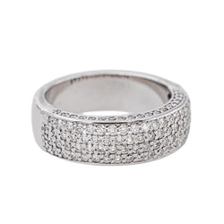 Bague Bandeau Or blanc Diamant - Castafiore