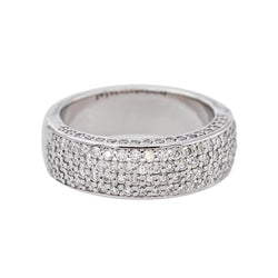 Bague Bandeau Or blanc Diamant - Castafiore
