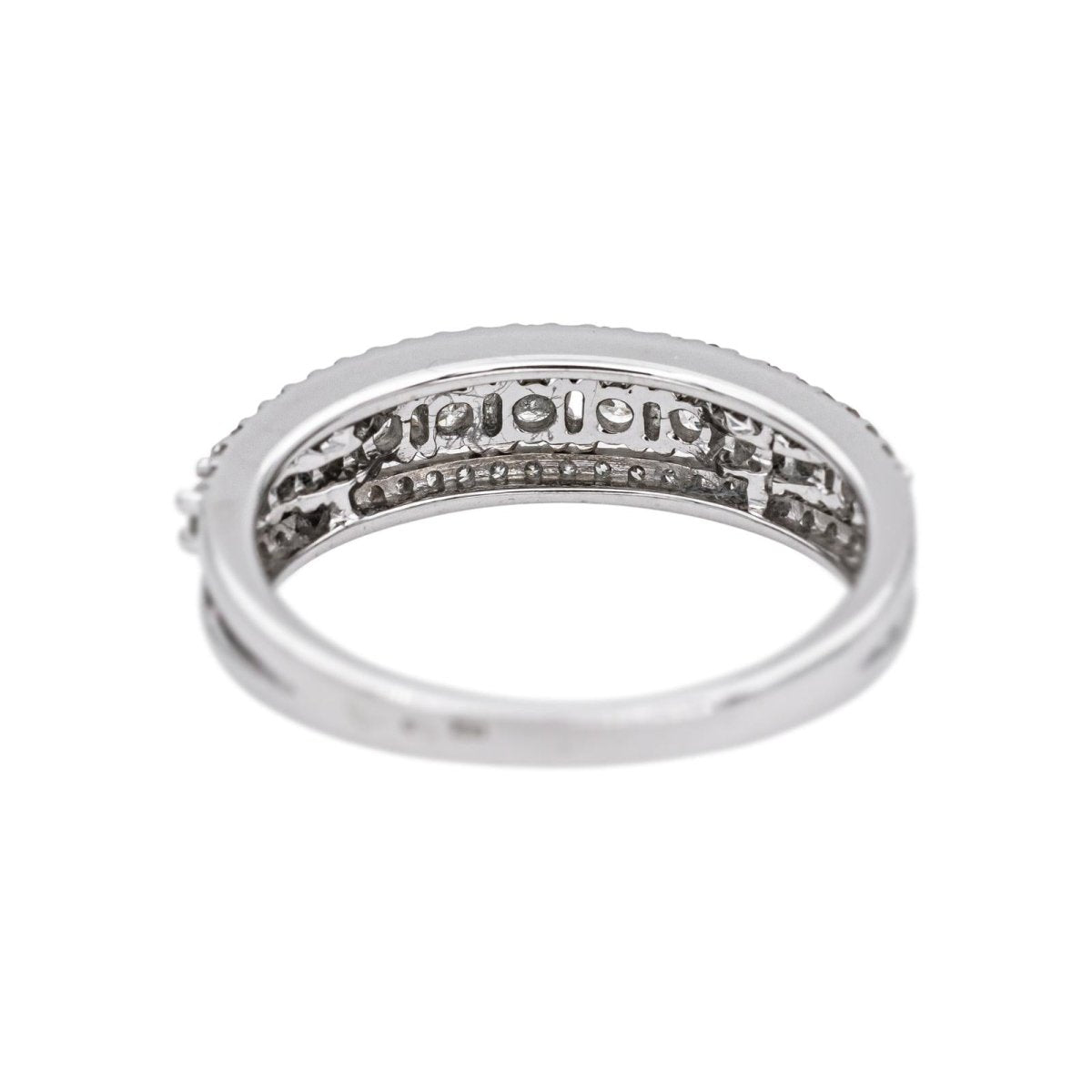 Bague Bandeau Or blanc Diamant - Castafiore
