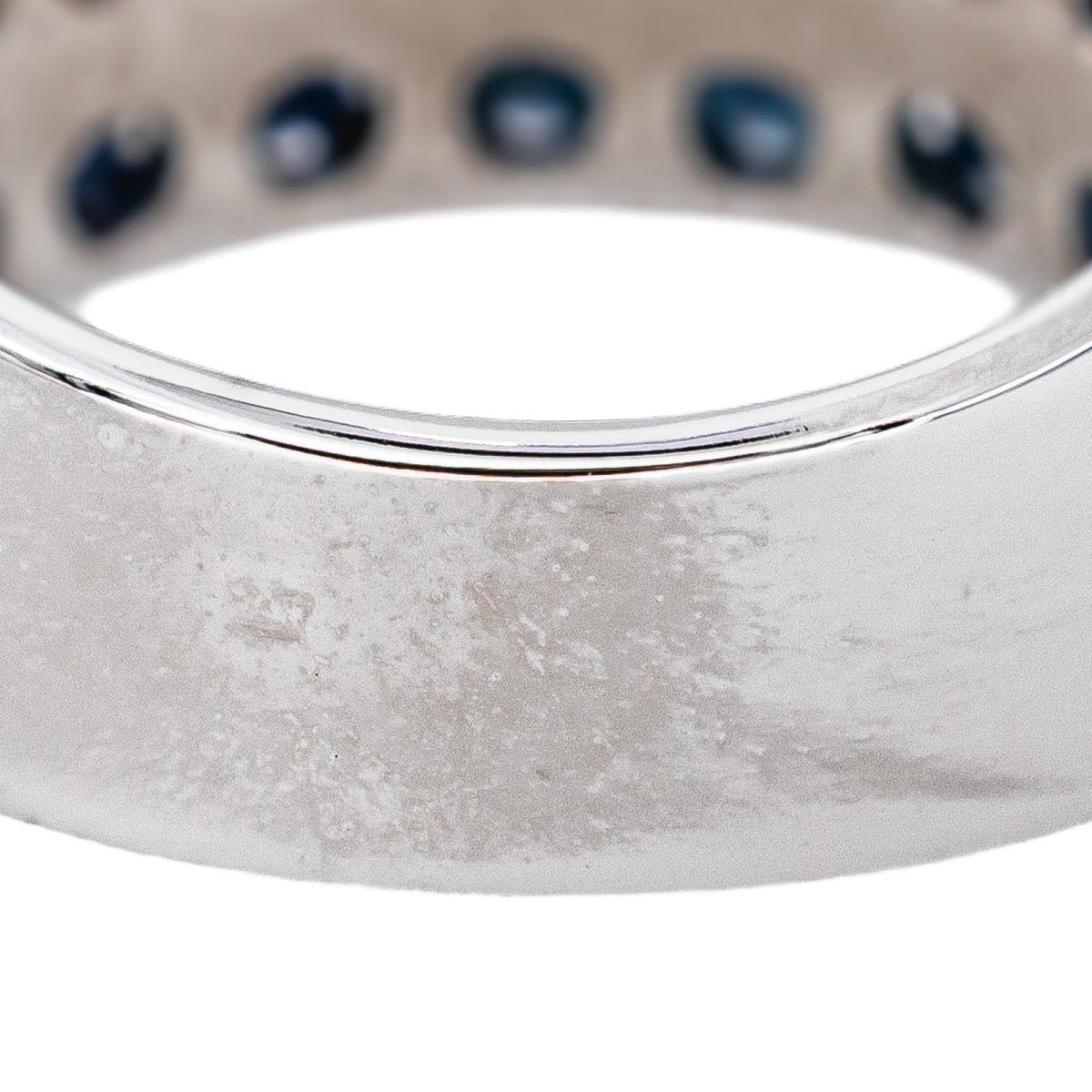 Bague Bandeau Or blanc Saphir - Castafiore