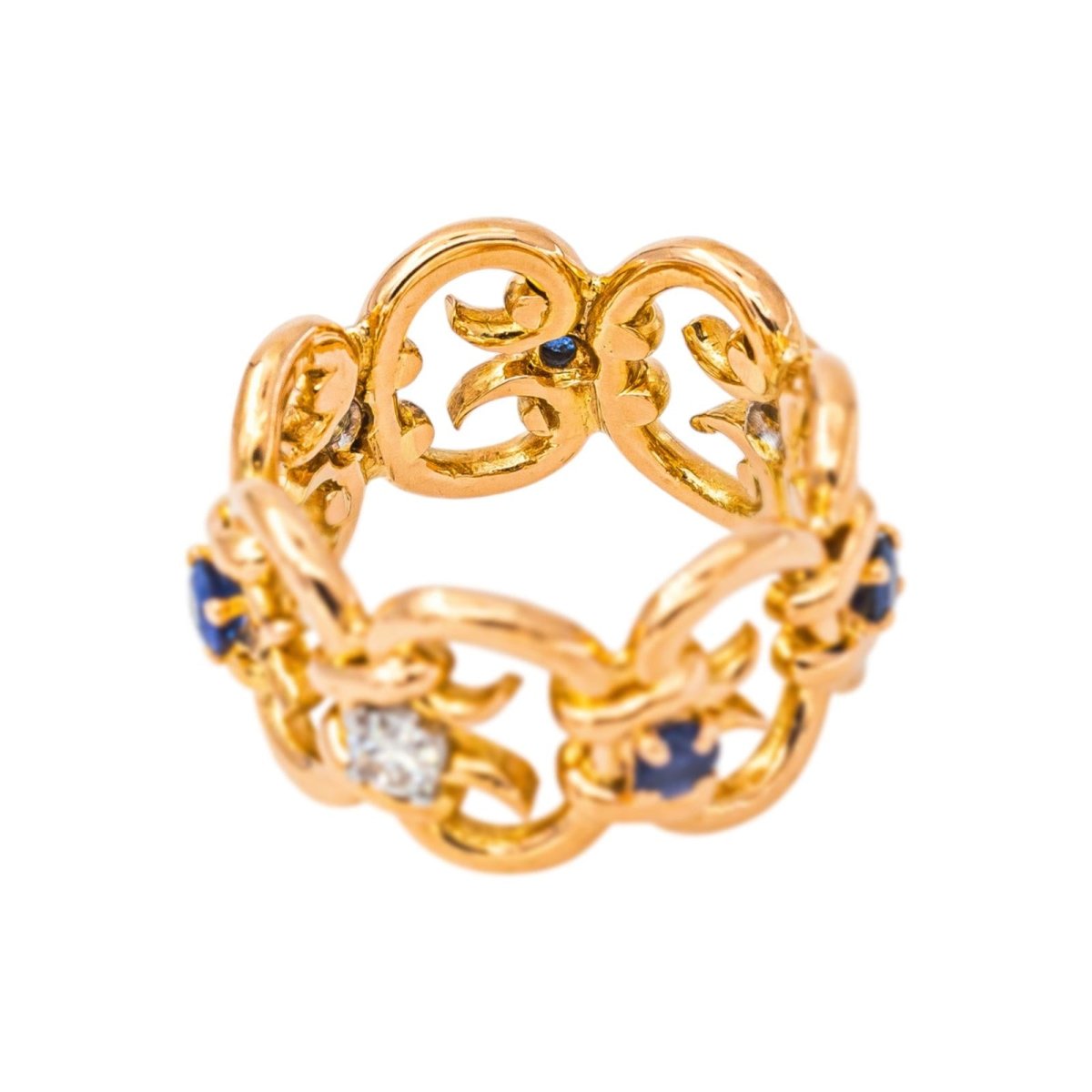 Bague Bandeau Or rose Diamant - Castafiore