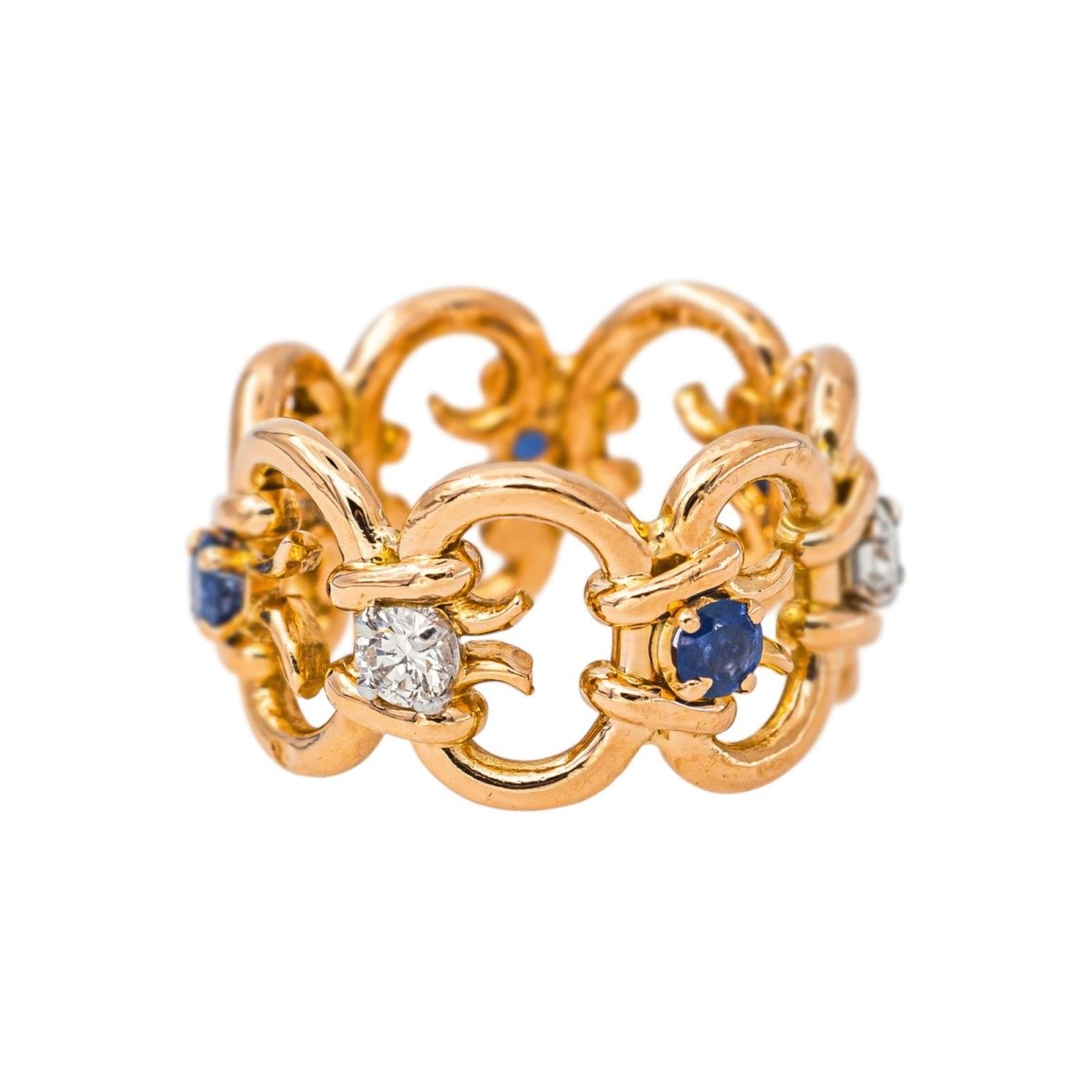 Bague Bandeau Or rose Diamant - Castafiore