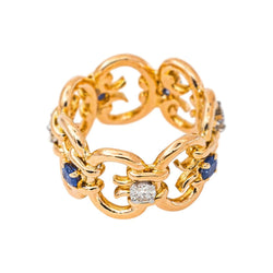 Bague Bandeau Or rose Diamant - Castafiore