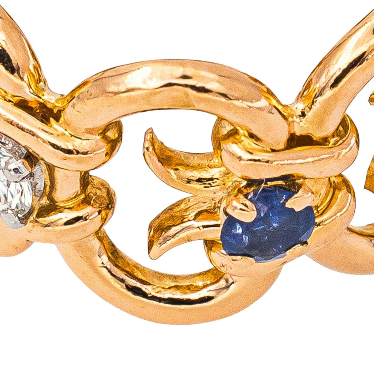 Bague Bandeau Or rose Diamant - Castafiore