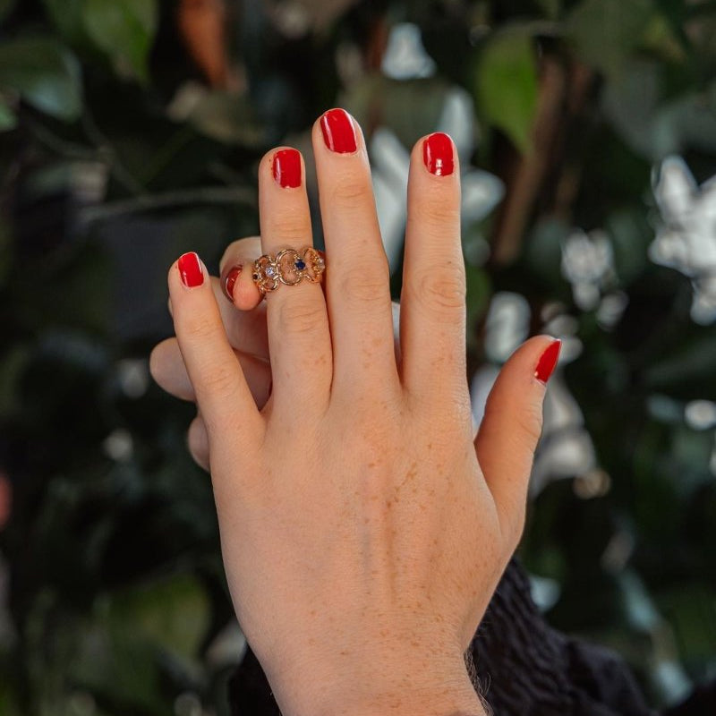 Bague Bandeau Or rose Diamant - Castafiore