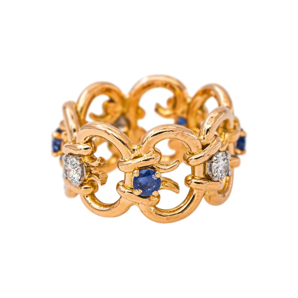 Bague Bandeau Or rose Diamant - Castafiore