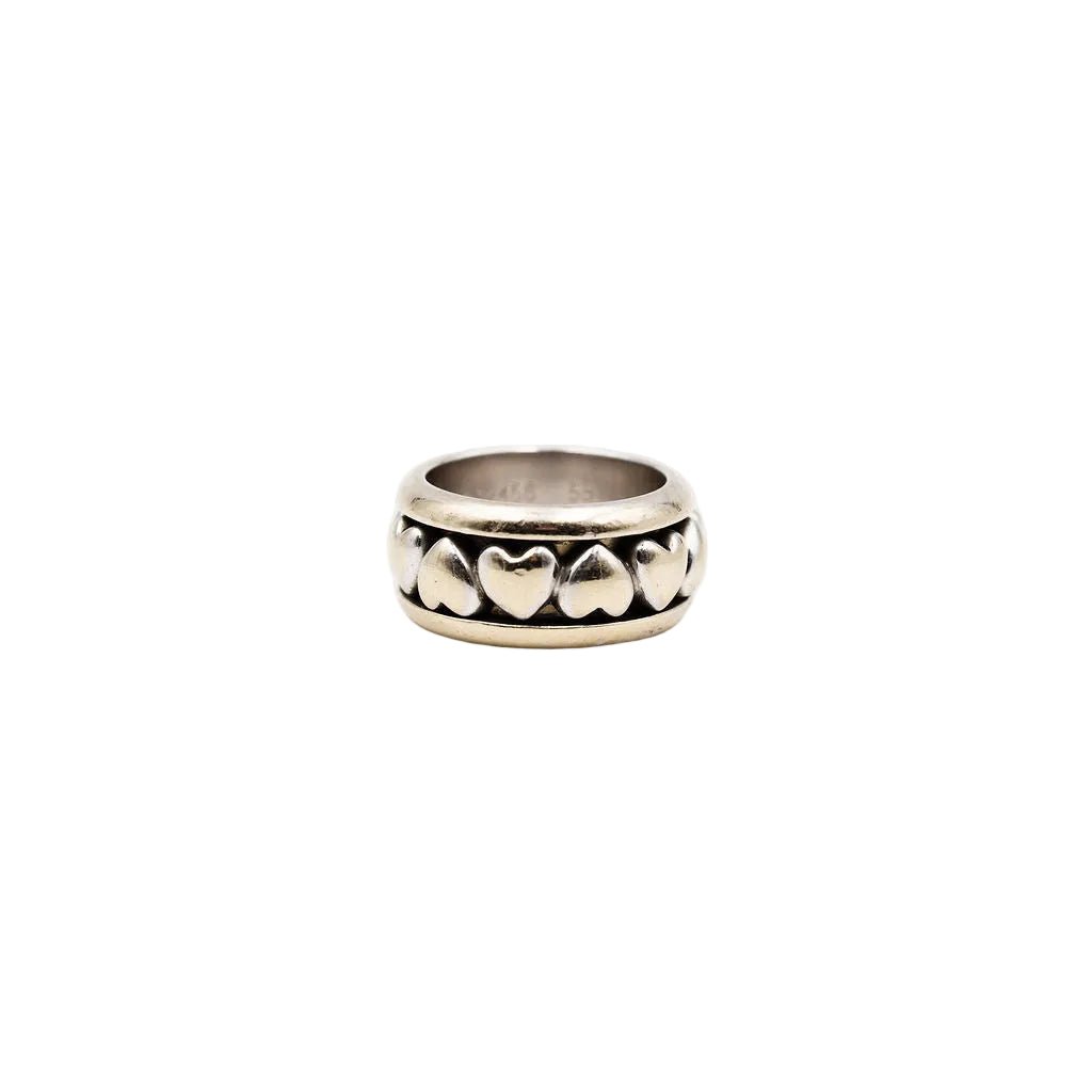 Bague Bandeau PIAGET "Coeur" en or blanc et diamants - Castafiore