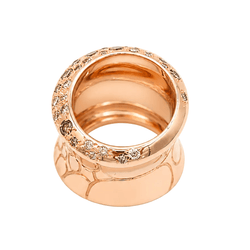 Bague Bandeau POMELLATO "Cocco" en or rose et diamants - Castafiore