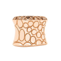 Bague Bandeau POMELLATO "Cocco" en or rose et diamants - Castafiore