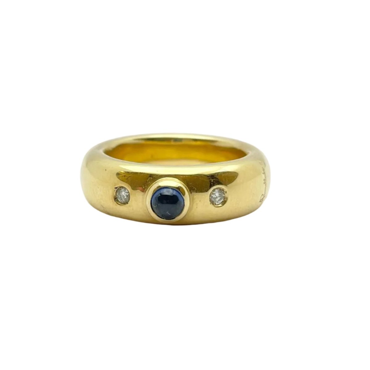 Bague Bandeau POMELLATO en or jaune, saphir et diamants - Castafiore