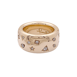 Bague Bandeau POMELLATO "Iconica" en or rose et diamants - Castafiore