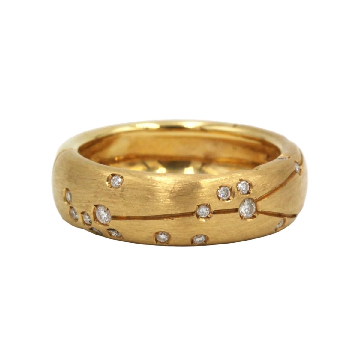 Bague Bandeau REPOSSI "Astrale" en or jaune et diamants - Castafiore