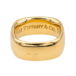 Bague Bandeau TIFFANY & CO. "Carrée à Coussin" en or jaune - Castafiore