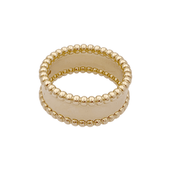 Bague Bandeau VAN CLEEF & ARPELS. "Perlée signature" en or jaune - Castafiore