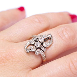 Bague Belle Epoque diamants en or - Castafiore