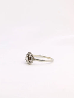 Bague Belle Epoque or platine diamants taille ancienne 0,15 ct - Castafiore