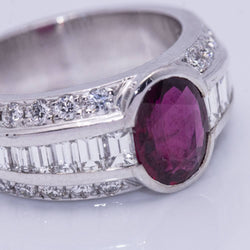 Bague BIRMANIA en or blanc et rubis