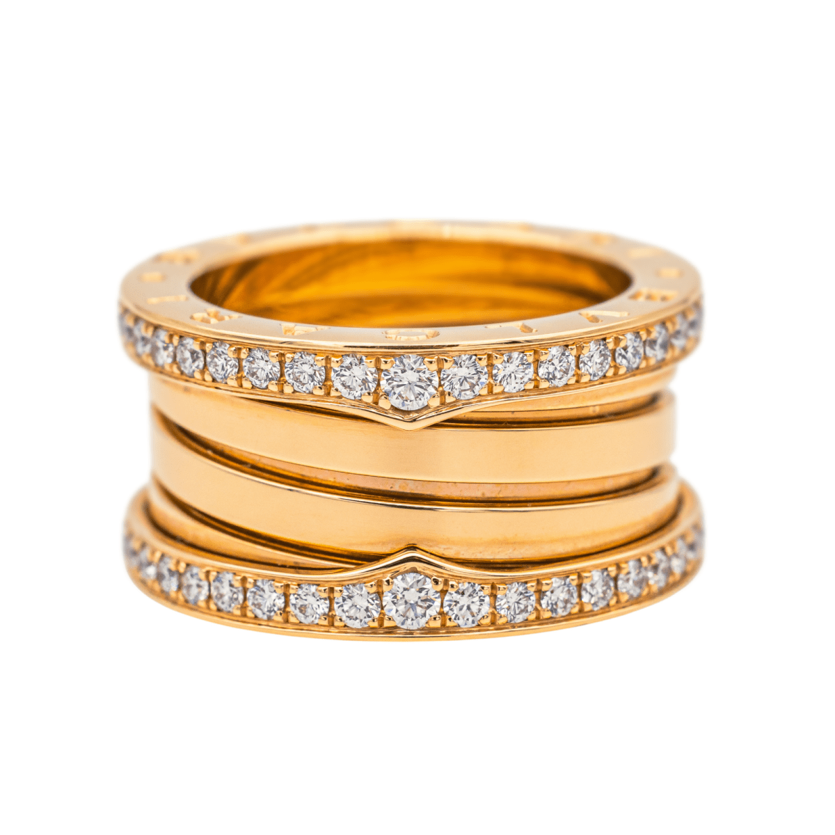Bague BLUGARI "B.Zéro1" en or rose et diamants - Castafiore