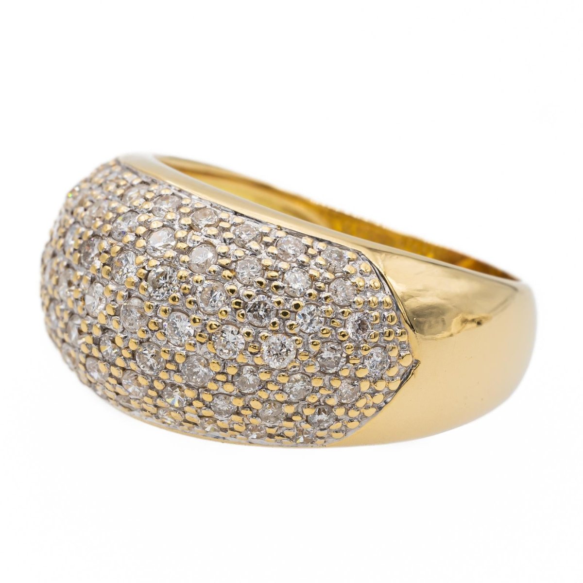 Bague Bombée Or jaune Diamant - Castafiore