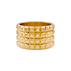 Bague BOUCHERON "Clou de Paris" en or jaune. - Castafiore