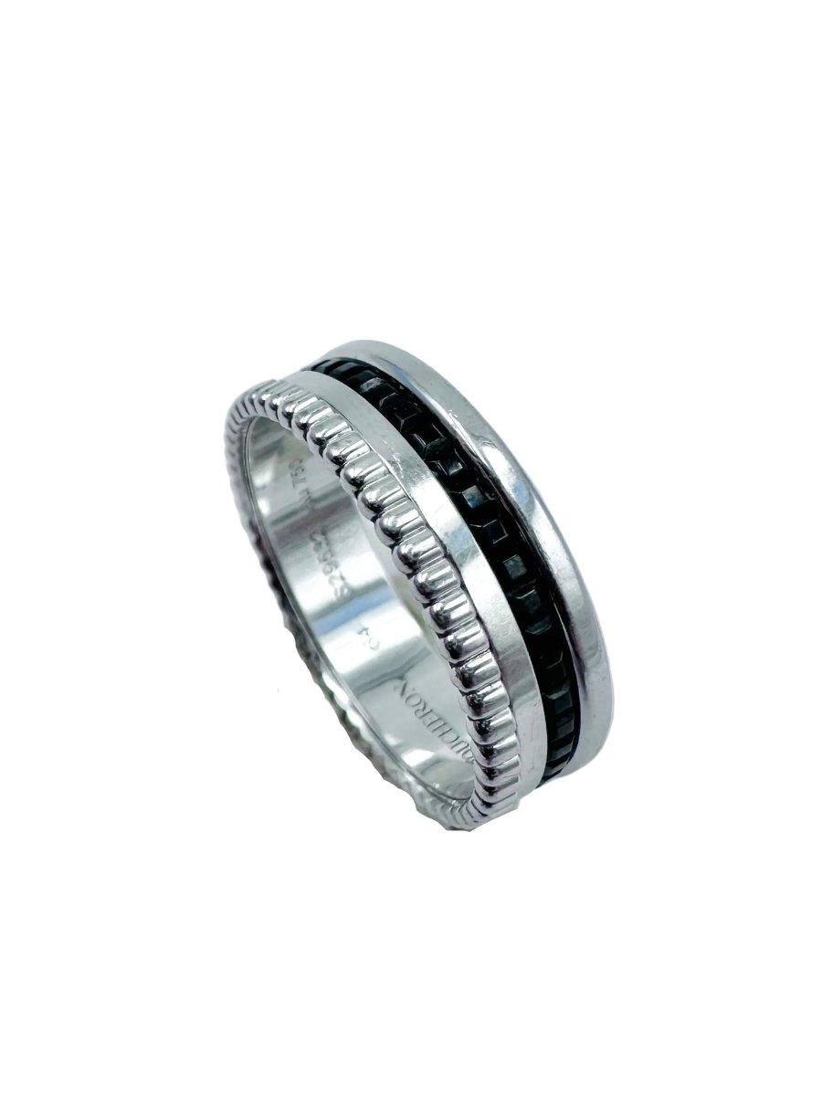 Bague BOUCHERON "Quatre Black Edition" en or blanc et PVD noir - Castafiore