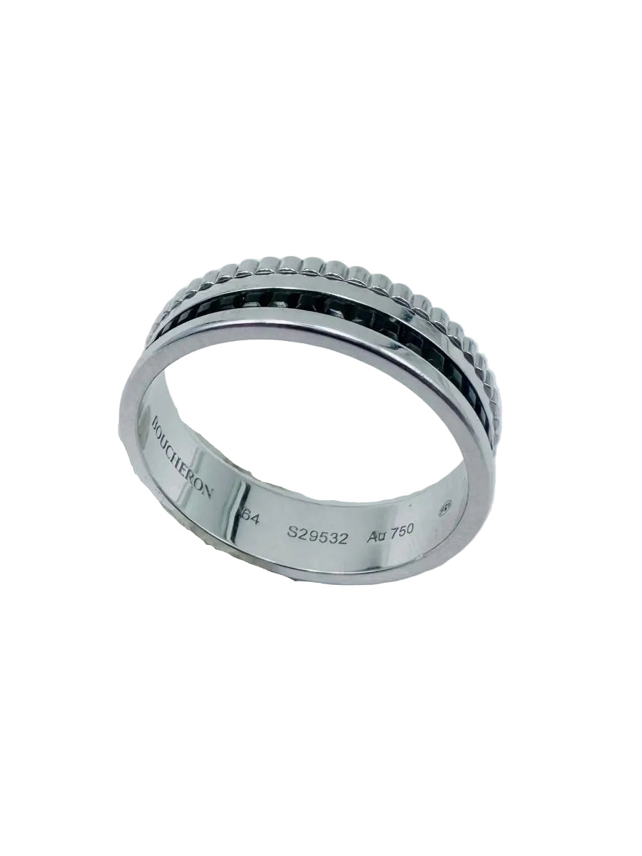 Bague BOUCHERON "Quatre Black Edition" en or blanc et PVD noir - Castafiore