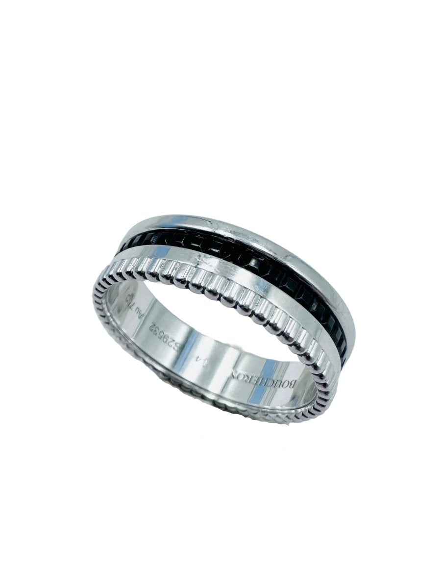 Bague BOUCHERON "Quatre Black Edition" en or blanc et PVD noir - Castafiore