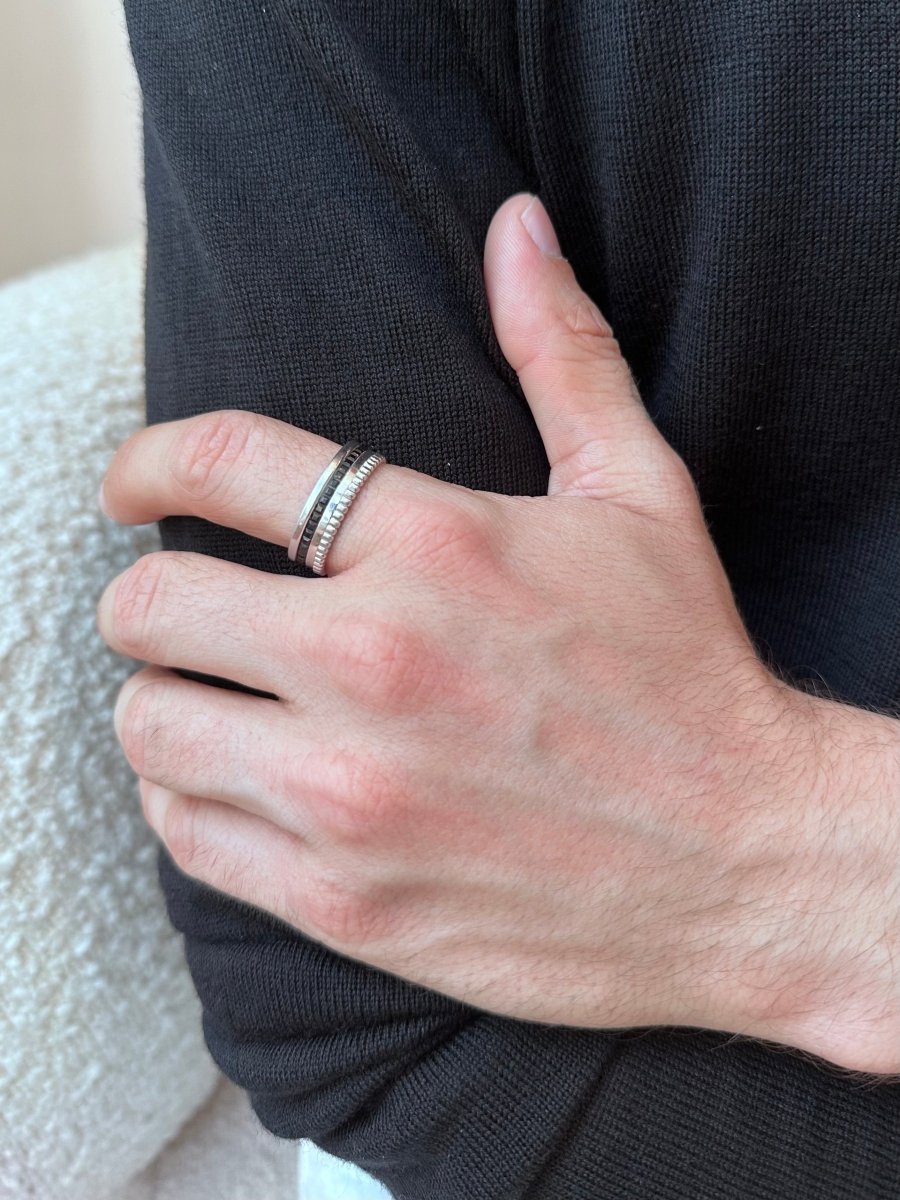 Bague BOUCHERON Quatre Black Edition en or blanc et PVD noir