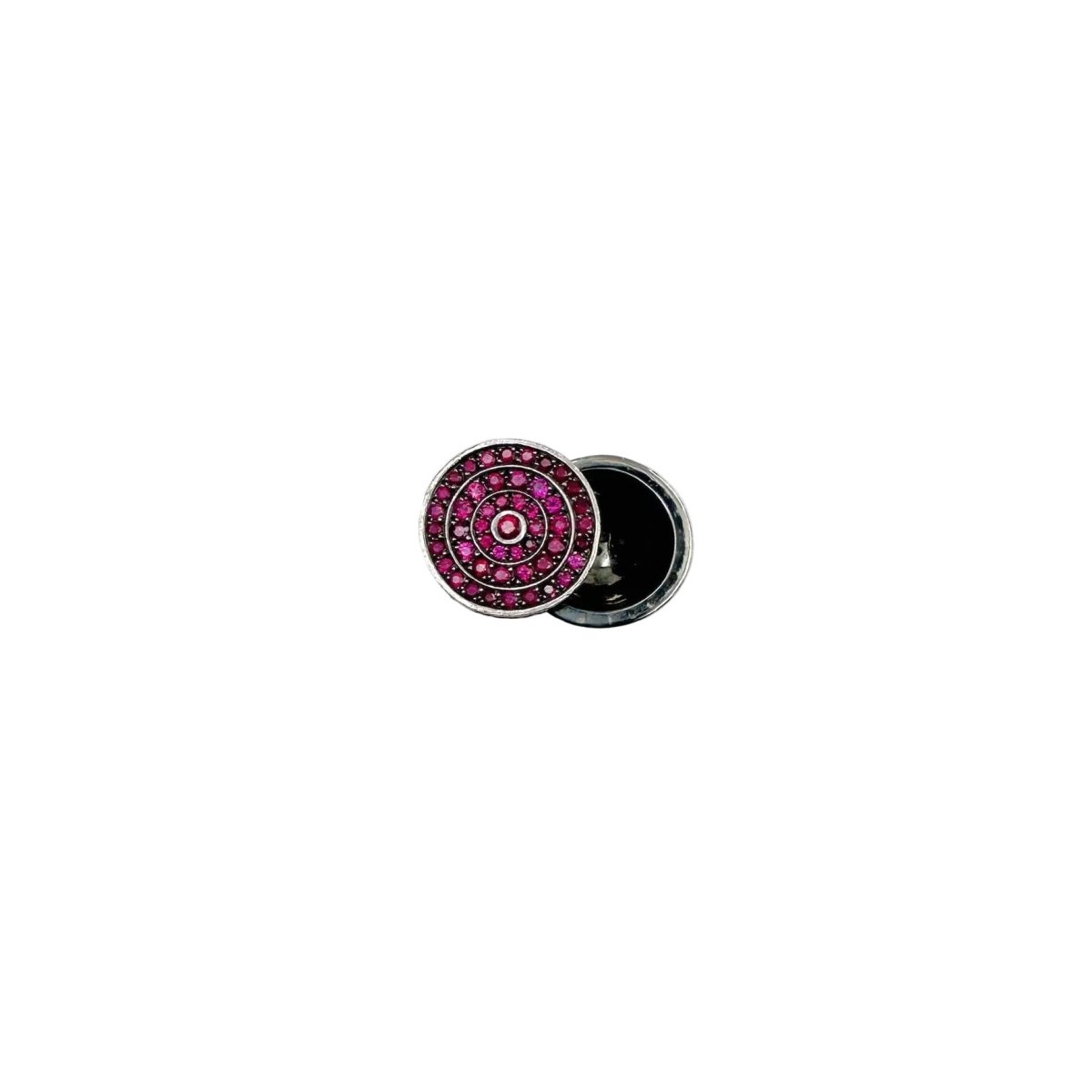 Bague BOUCHERON "Secret" en or blanc noirci et rubis - Castafiore