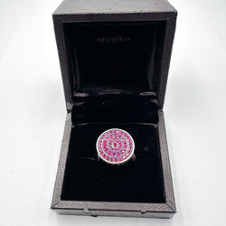 Bague BOUCHERON "Secret" en or blanc noirci et rubis - Castafiore