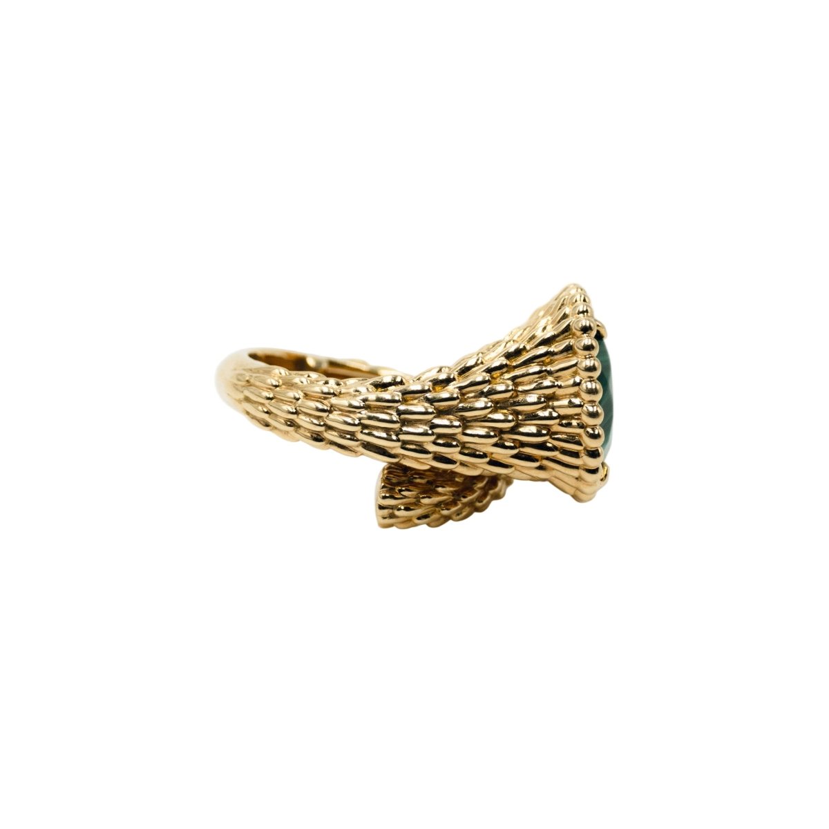 Bague BOUCHERON "Serpent Bohème" en or jaune et malachite - Castafiore