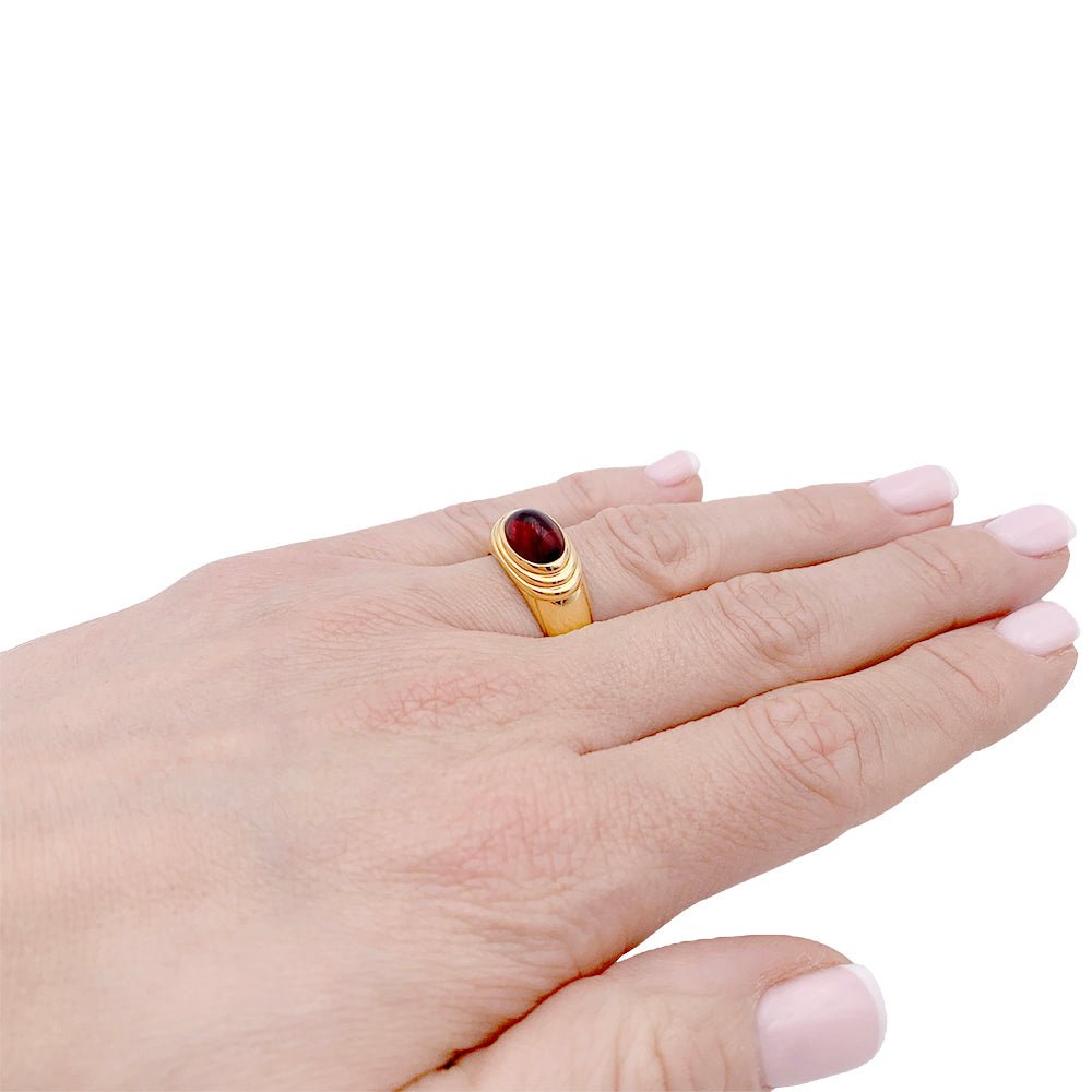 Bague Boucheron,"Jaïpur", or jaune, grenat - Castafiore
