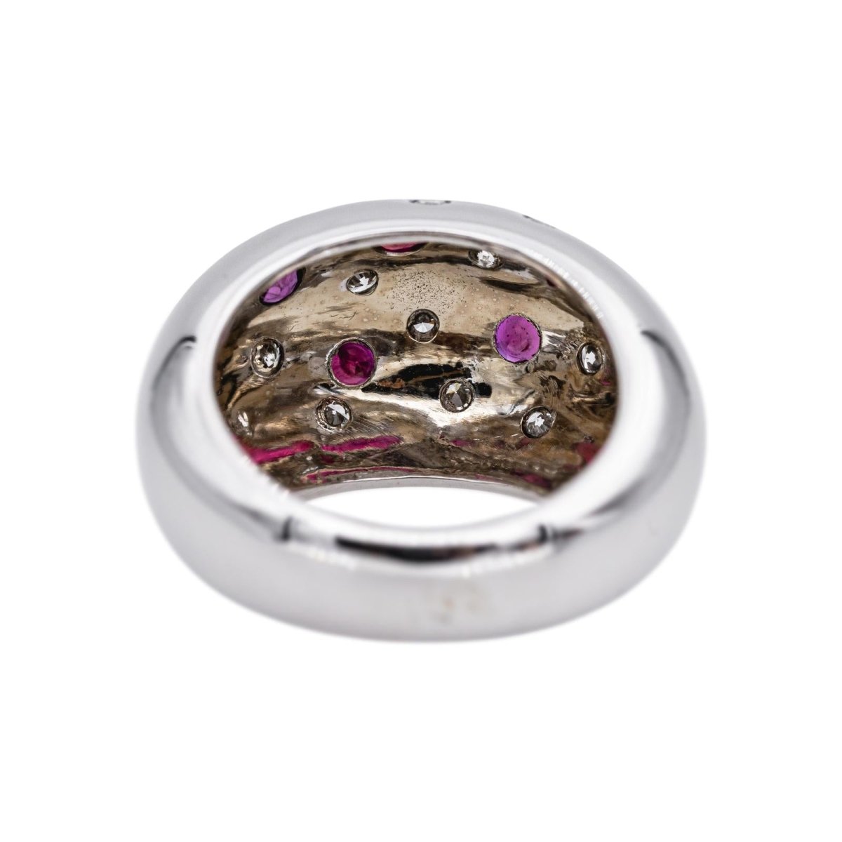 Bague Boule Or blanc Diamant - Castafiore