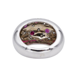 Bague Boule Or blanc Diamant - Castafiore
