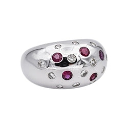 Bague Boule Or blanc Diamant - Castafiore