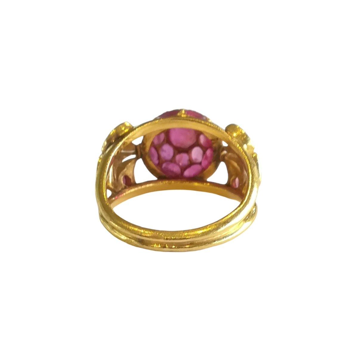 Bague Boule Or Jaune Rubis - Castafiore