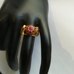 Bague Boule Or Jaune Rubis - Castafiore