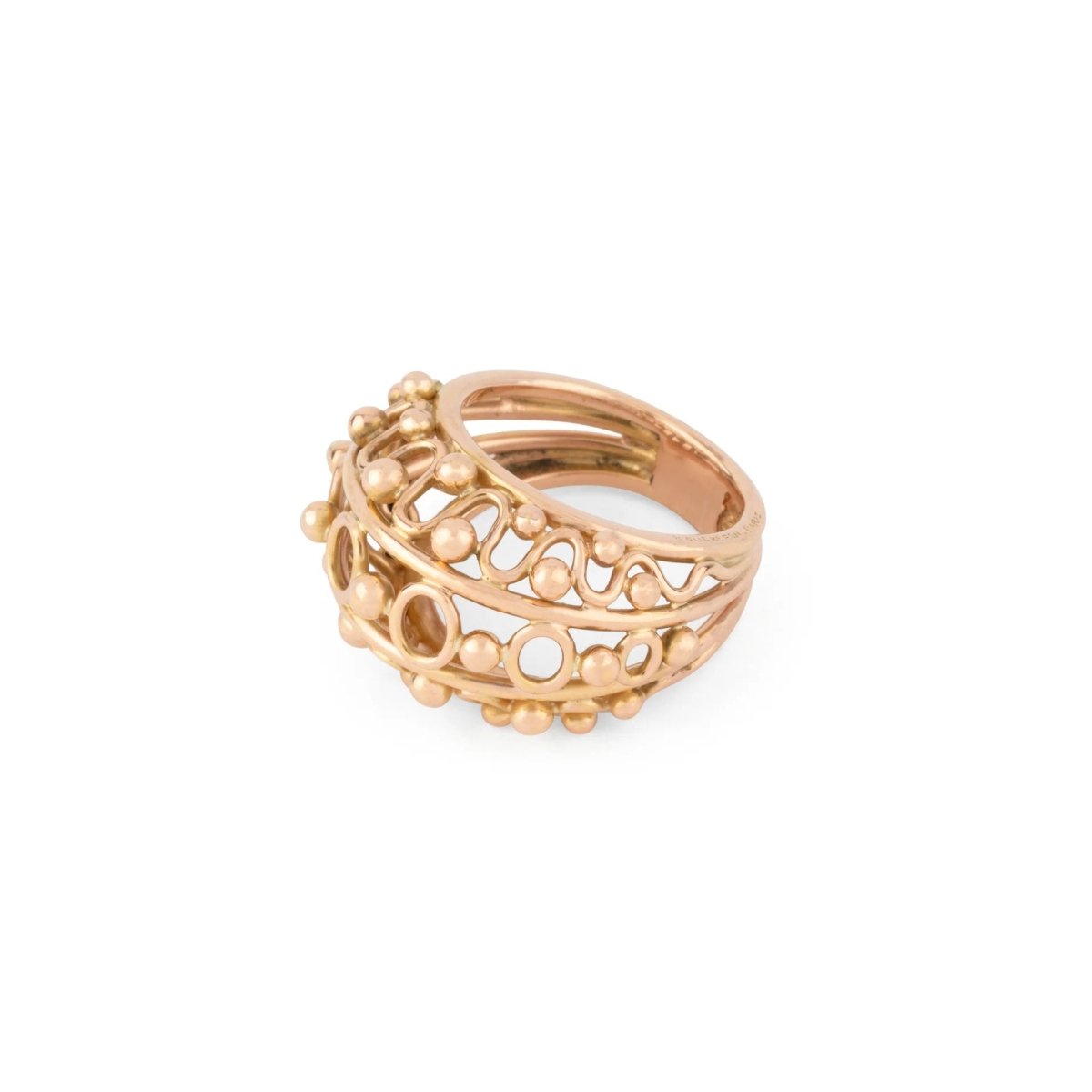 Bague boule or rose de la maison Boucheron - Castafiore
