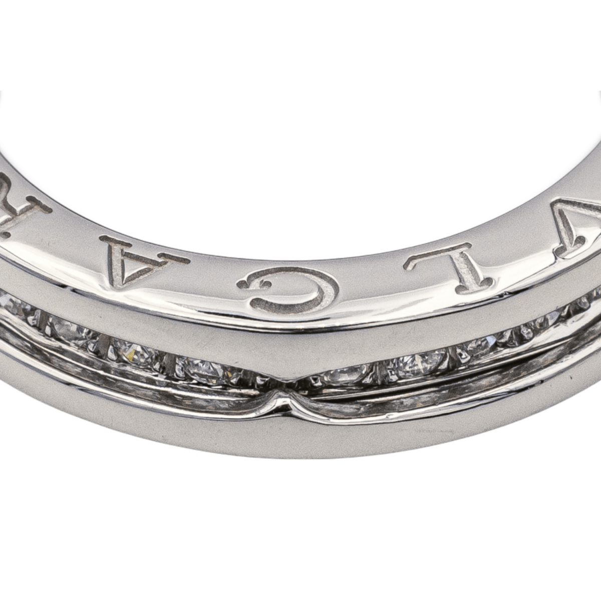 Bague BULGARI "B.Zero 1" en or blanc et diamants - Castafiore