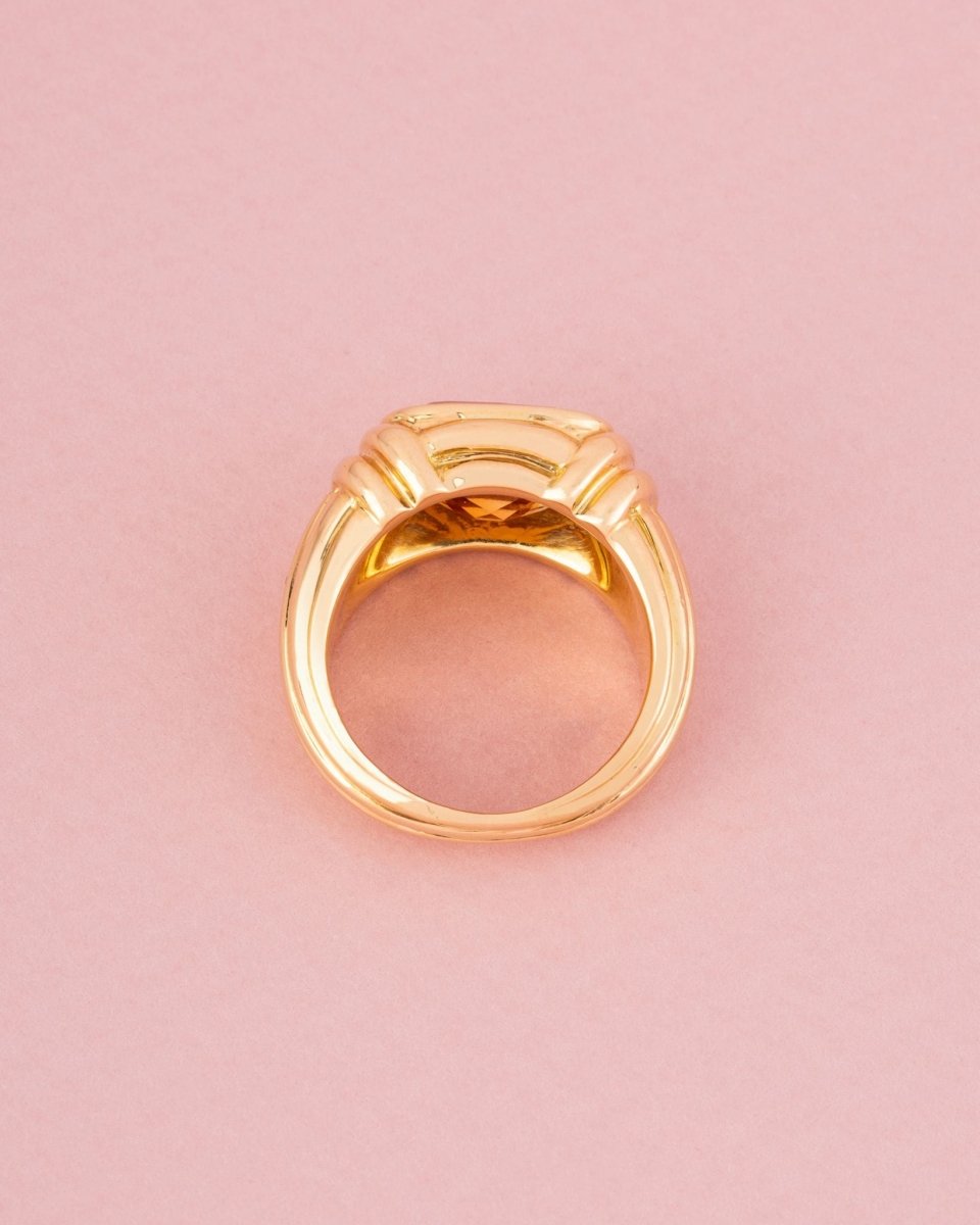Bague BULGARI en or jaune et citrine - Castafiore