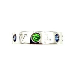 Bague BULGARI "Roman Sorbet" en or blanc, grenats, saphirs et diamant - Castafiore