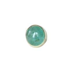 Bague Cabochon Emeraude 15 Carats Or Jaune - Castafiore