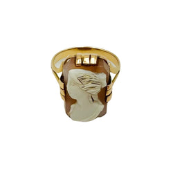 Bague Camée en or rose et cornaline - Castafiore