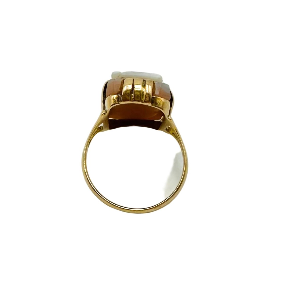 Bague Camée en or rose et cornaline - Castafiore