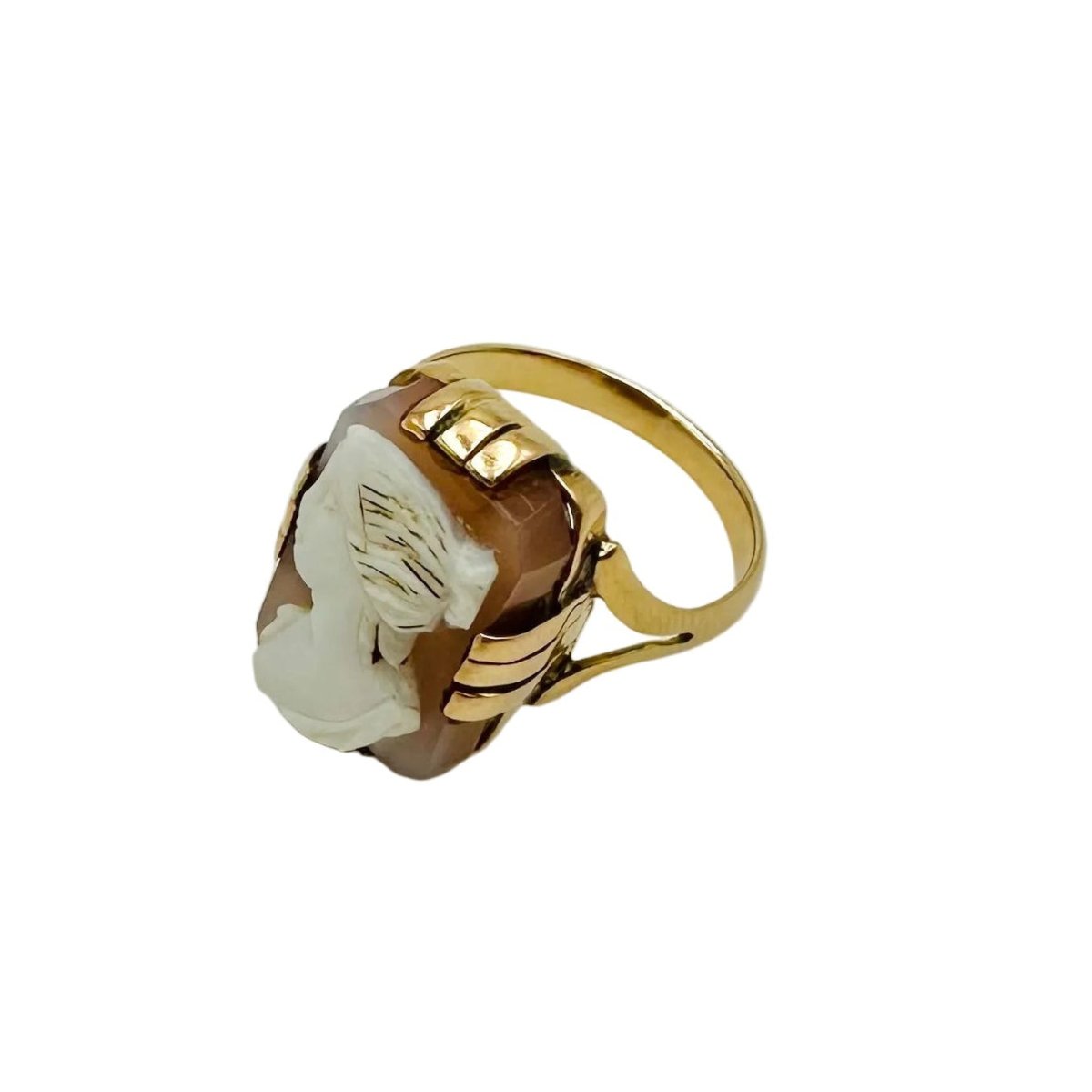 Bague Camée en or rose et cornaline - Castafiore