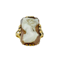 Bague Camée en or rose et cornaline - Castafiore