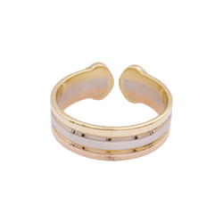Bague CARTIER "Double C" en or jaune, or blanc et or rose - Castafiore