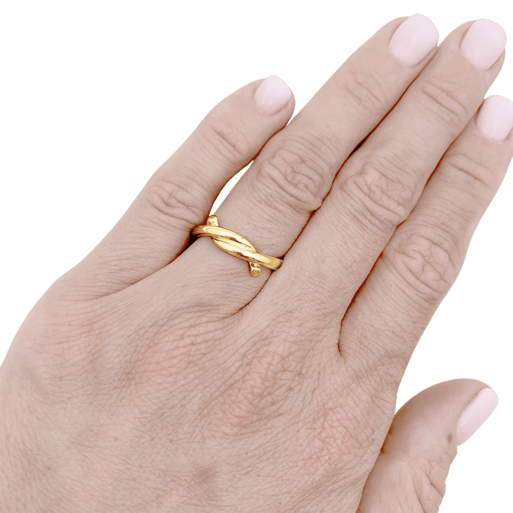 Bague CARTIER "Entrelacé" en or rose - Castafiore